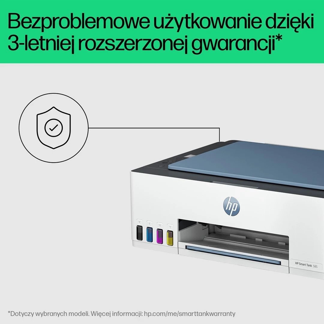 Printer i Mençur HP Smart Tank 585, për Shtëpi dhe Zyrë në Shtëpi, Blu