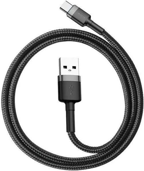 Kabllo Baseus Cafule USB-A/USB-C, 2A, 3m, zi/ hiri