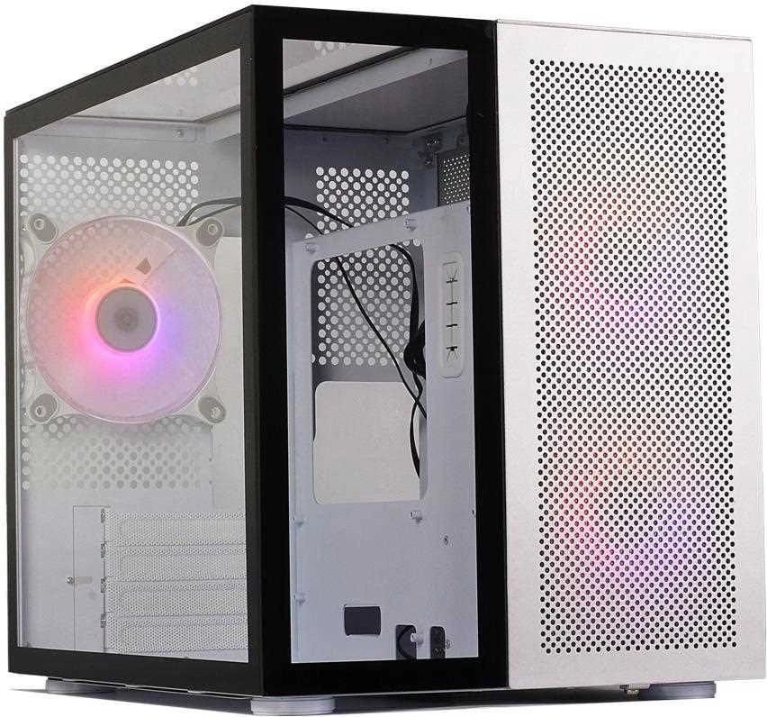 Kasë Redragon AXE, Cube case, micro-ATX, mini-ITX, 3 ventilatorë, pa furnizim, bardhë e zi