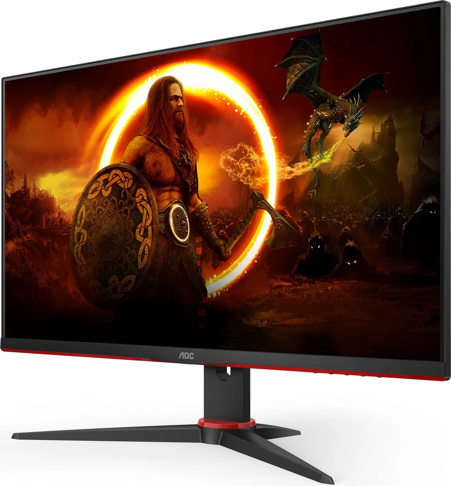 Monitor gaming AOC 24G2SAE/BK, 23.8", Full HD, 1 ms, i zi, i kuq