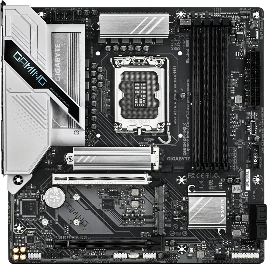 Pllakë amë Gigabyte Z890M GAMING X, Socket-1851, micro ATX, E zezë