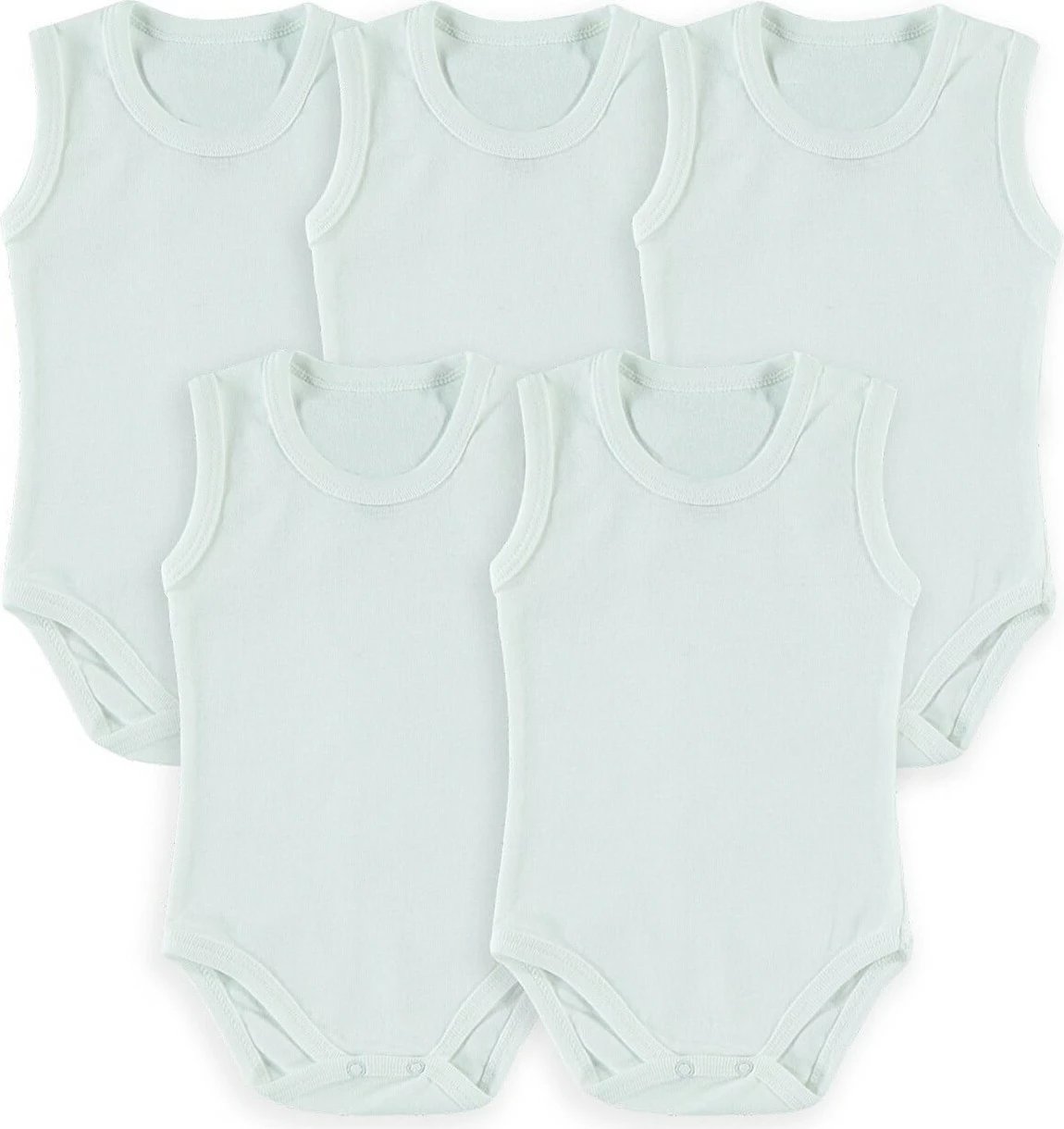 Bodysuit për vajza Ada Bebek Çocuk, të bardha, set 5 copë