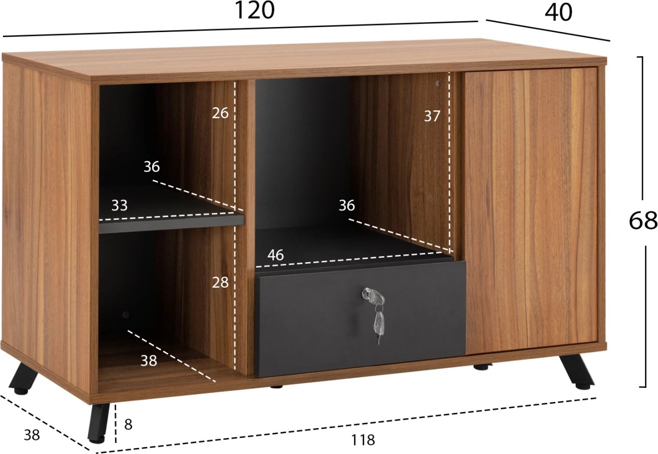 Kabinet profesional për zyre Supreme FH2375 120x40x68 cm