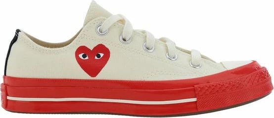 Atlete Comme des Garçons Play x Converse, për meshkuj, të bardha