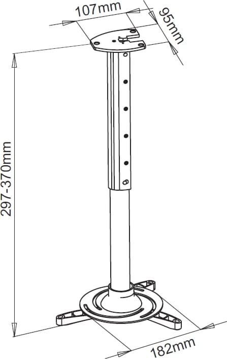 Mbajtës për projektor SBOX, PM-102, 15kg