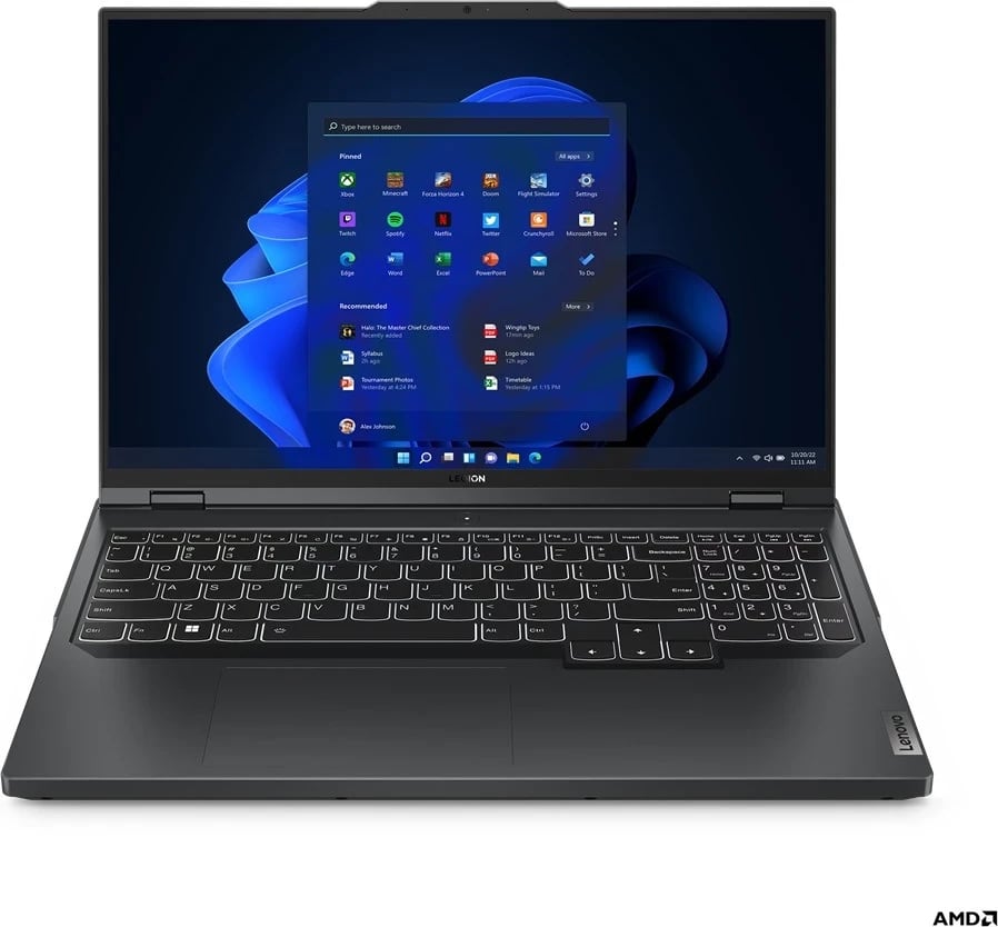 Laptop për Lojëra Lenovo Legion Pro 5, 40.6 cm (16') WQXGA, AMD Ryzen™ 5 7645HX, 16 GB DDR5-RAM, 512 GB SSD, NVIDIA GeForce RTX 4050, Wi-Fi 6, Gri
