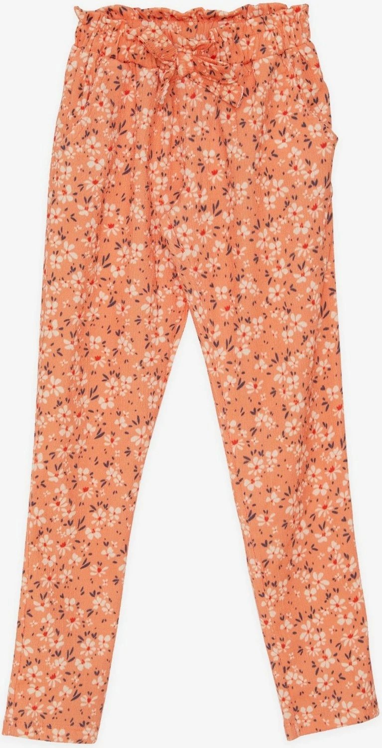 Pantallona të gjata me lule dhe fiocco për vajza Breeze, portokalli