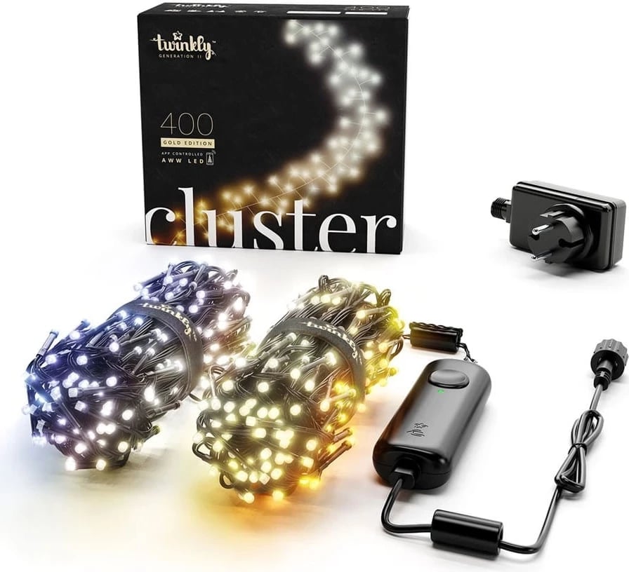 Drita LED Twinkly cluster 400L 4,3mm AWW