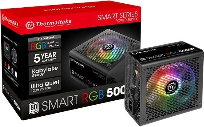 Burim energjie Thermaltake Smart,  RGB, 500W, e zezë