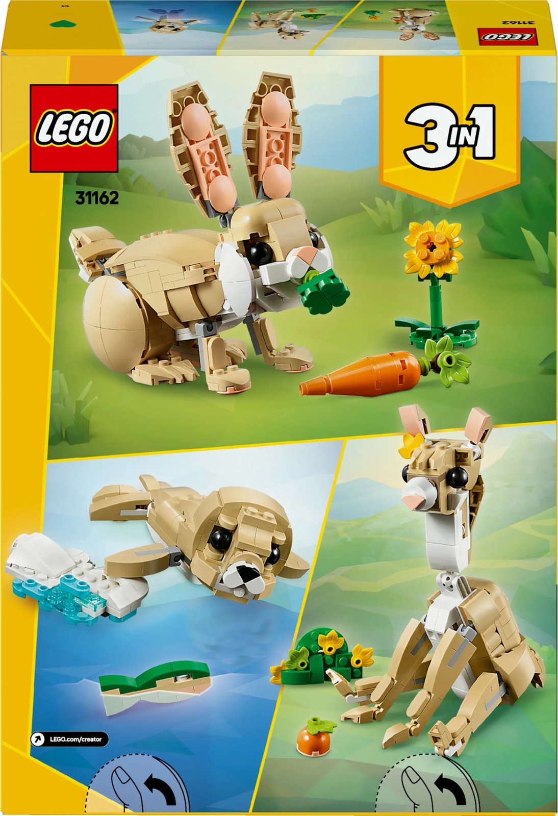 Set ndërtimi LEGO Creator Häschen 31162, shumëngjyrësh