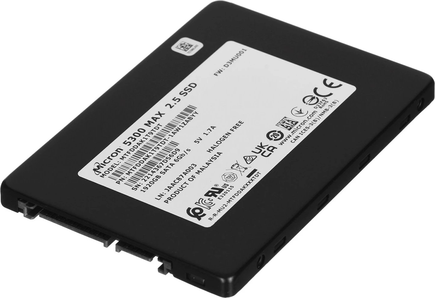 Disk SSD Micron 5300 Max, 1.92TB, 2.5", i zi