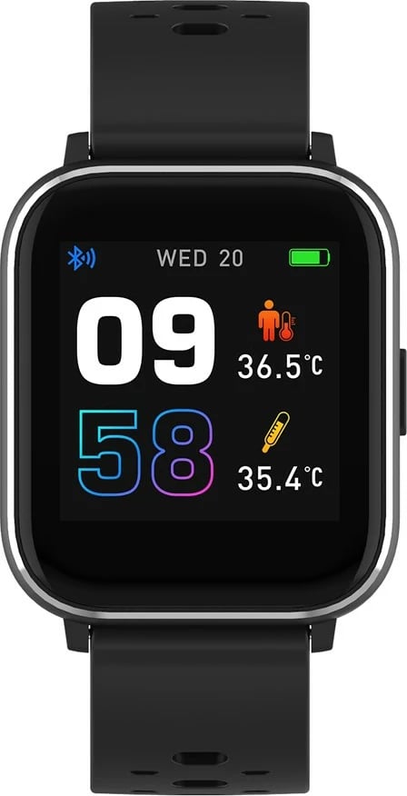 Smartwatch Denver SW-165, Bluetooth, matje temperature trupore, e zezë