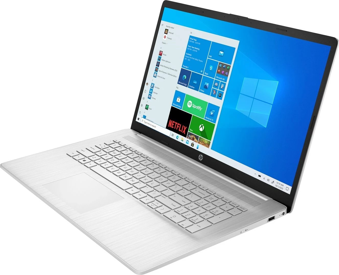 Laptop HP 17-CN0001TG, 17.3", HD+, Intel Pentium Silver N5030, 8 GB RAM, 256 GB SSD, Windows 11S, Argjendtë