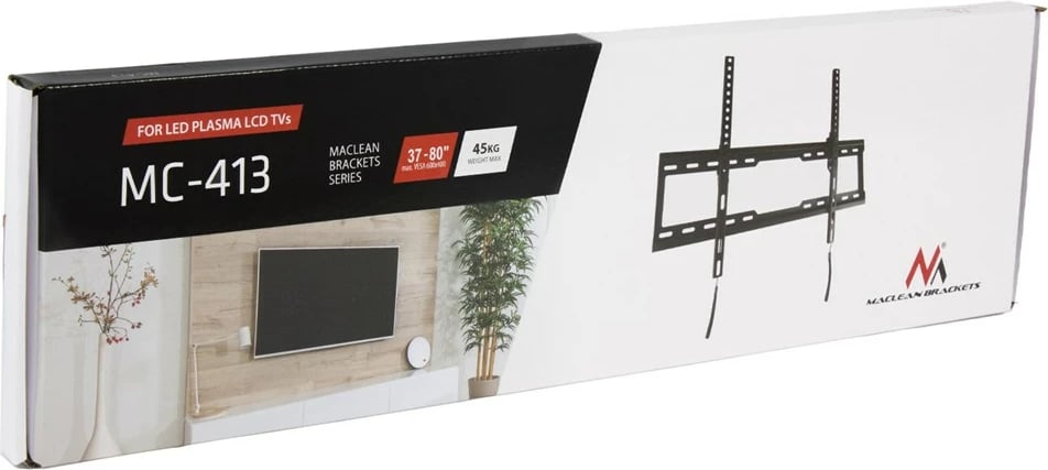 Mbajtëse muri për TV Maclean MC-413, 32"-80", e bardhë