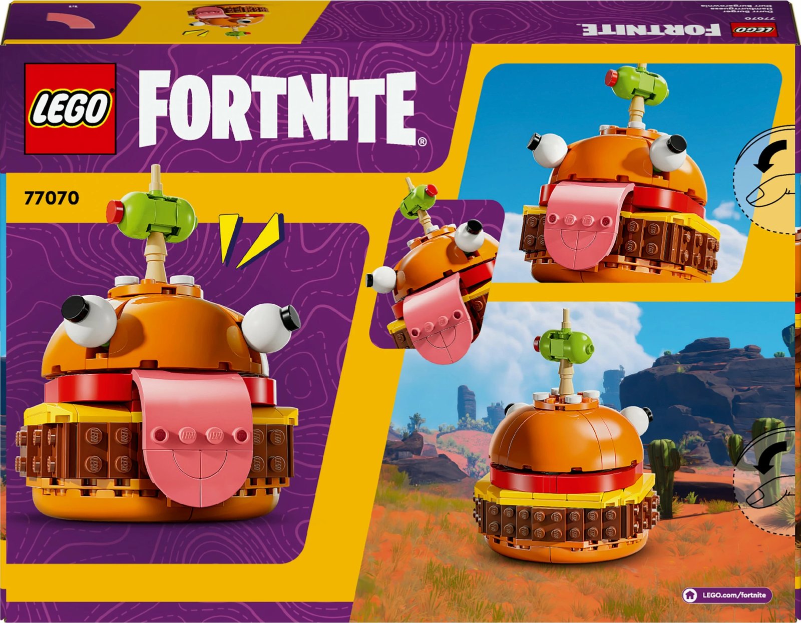 Set ndërtimi LEGO Fortnite Durrr Burger, 193 pjesë, plastikë, shumëngjyrësh