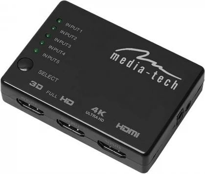 Switch Media tech MT5207, 5xHDMI, 4K, e zezë