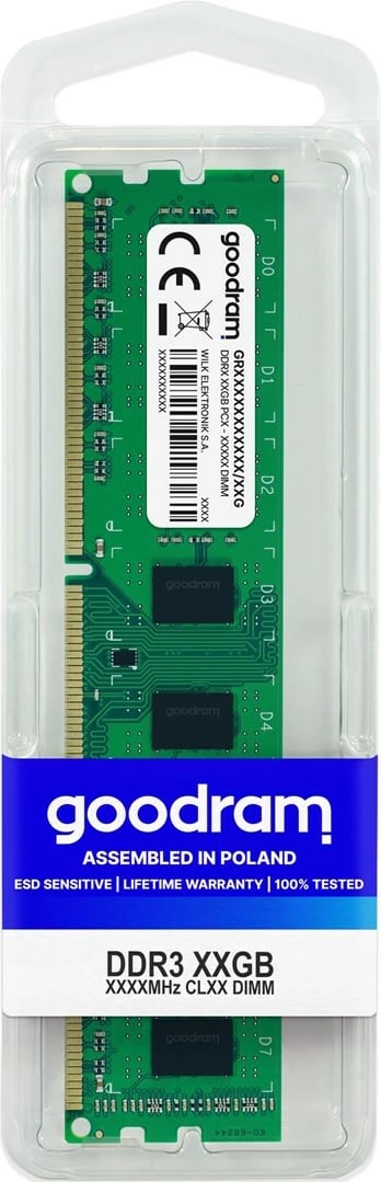 Modul për RAM memorie Goodram, 4GB DDR3, 1.3 GHz