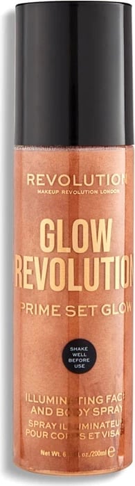 Sprej ndriçues për fytyrë dhe trup Revolution Glow Timeless Bronze, 200 ml