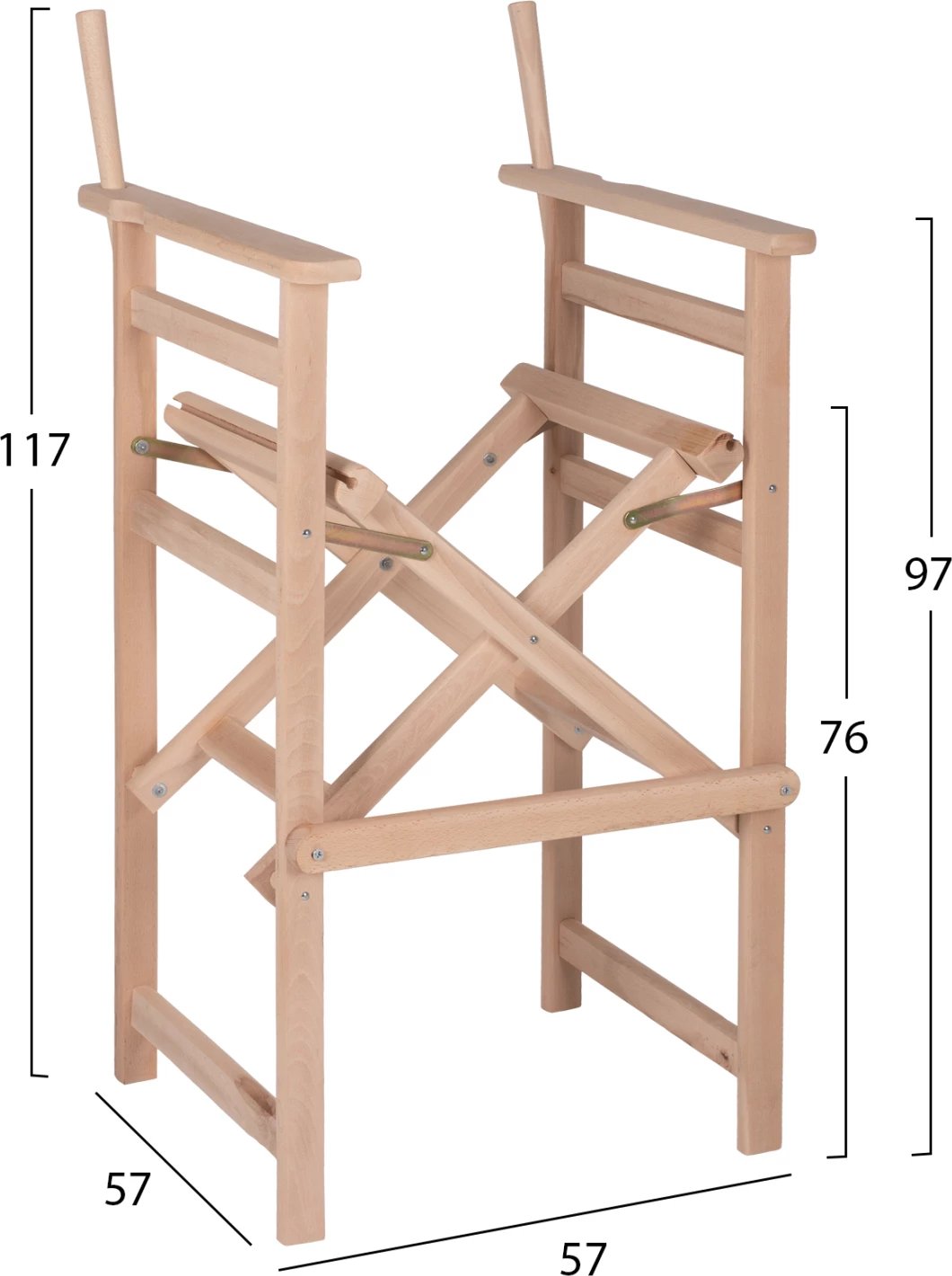 Karrige për bar, model PALMER, vetëm kornizë e papikturuar, FH5578.04, 57x57x117Hcm