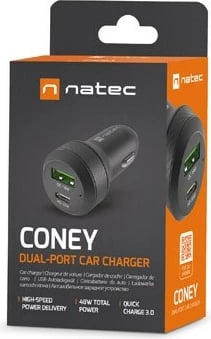 Karikues makine për celular Natec, 48W, e zezë