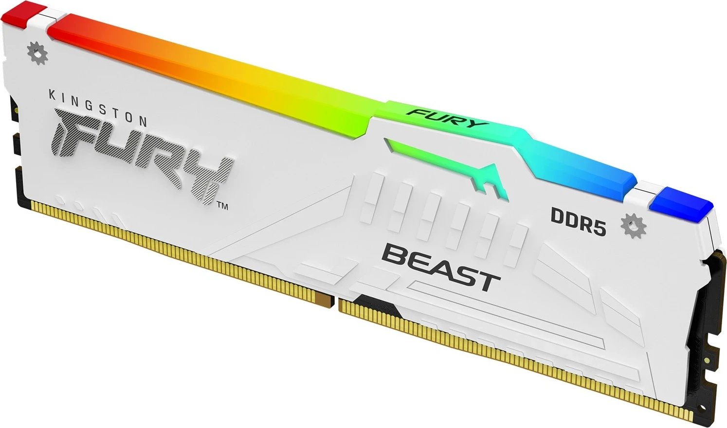 RAM Memorje Kingston FURY Beast 32GB 6000MT/s DDR5 CL40 DIMM, Bardhë me RGB