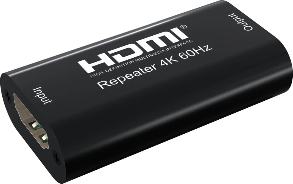 Ripituesi HDMI TECHly 2.0 4K UHD 3D, deri në 40m, i zi