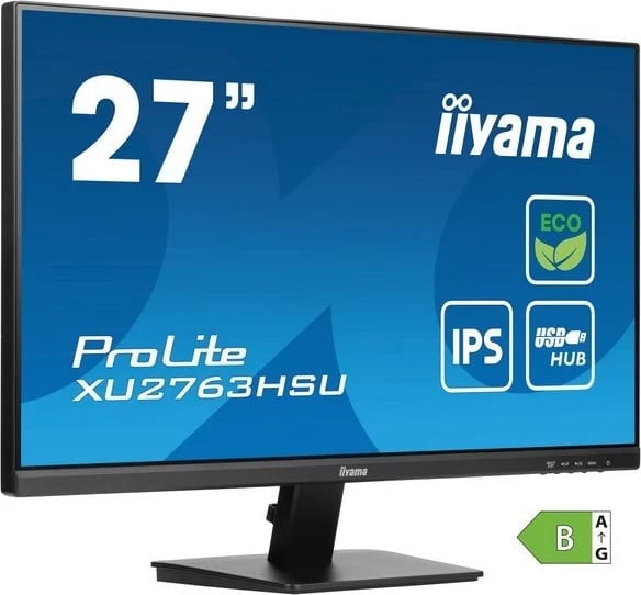 Monitor iiyama ProLite XU2763HSU-B1, 27 inç, Full HD, IPS, zi