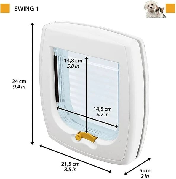 Derë për qen dhe mace FERPLAST Swing 1, gri