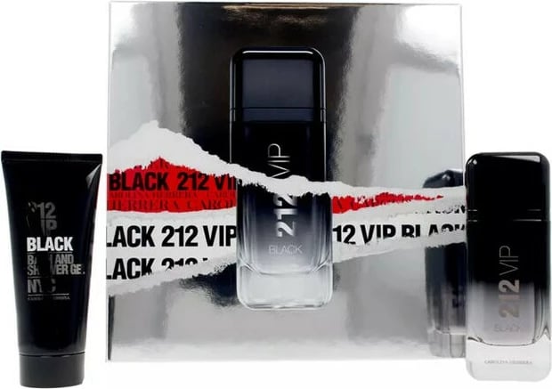 Set Carolina Herrera 212 Vip Black: Eau De Toilette 100 ml & Xhel dushi 100 ml