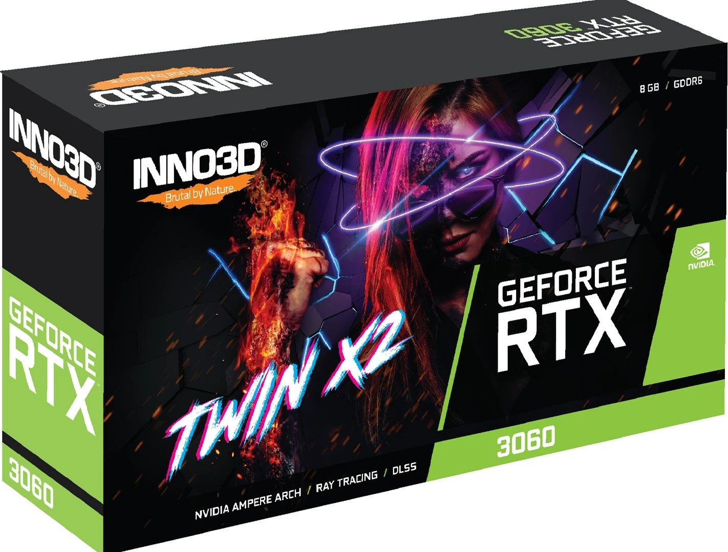 Kartë Grafike Inno3D GeForce RTX 3060 Twin X2, NVIDIA 8 GB GDDR6