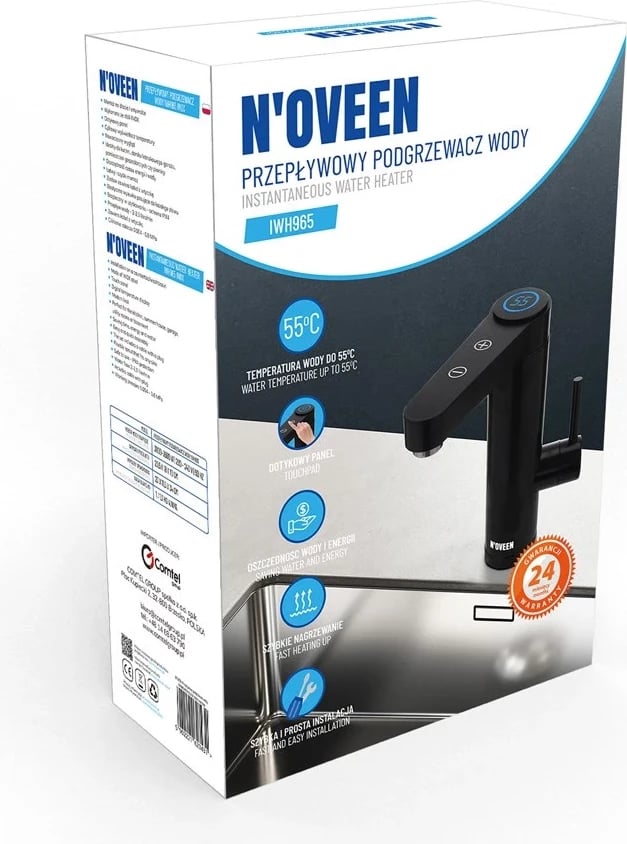 Ngrohës uji momental N'OVEEN IWH965 INOX BLACK