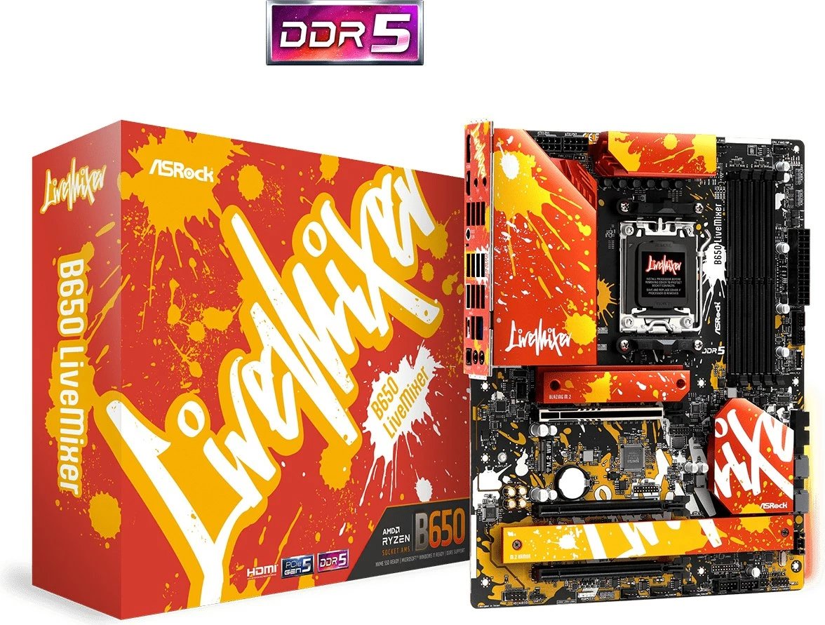 Pllakë amë Asrock B650 , 128GB, Socket AM5 ATX