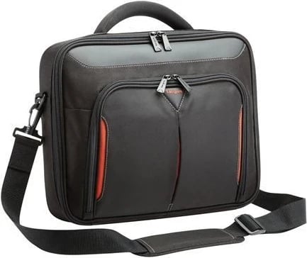 Çantë laptopi Targus Classic + Clamshell, 15.6", e zezë/kuqe