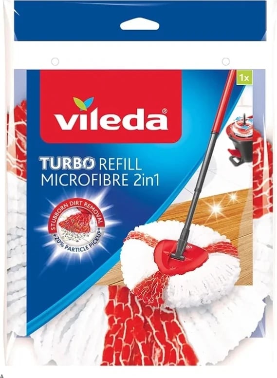 Leckë Spin Vileda Turbo 2 në 1, e bardhë/kuqe