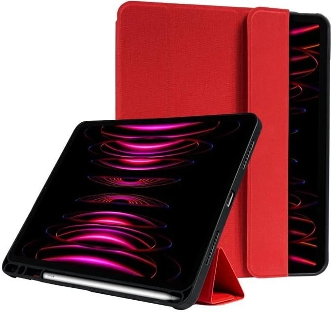 Mbështjellës tablet Crong FlexFolio për iPad Pro 11" (2022-2021) / iPad Air 11” M2 (2024) / iPad Air 10.9” (5-4 gen.), i kuq