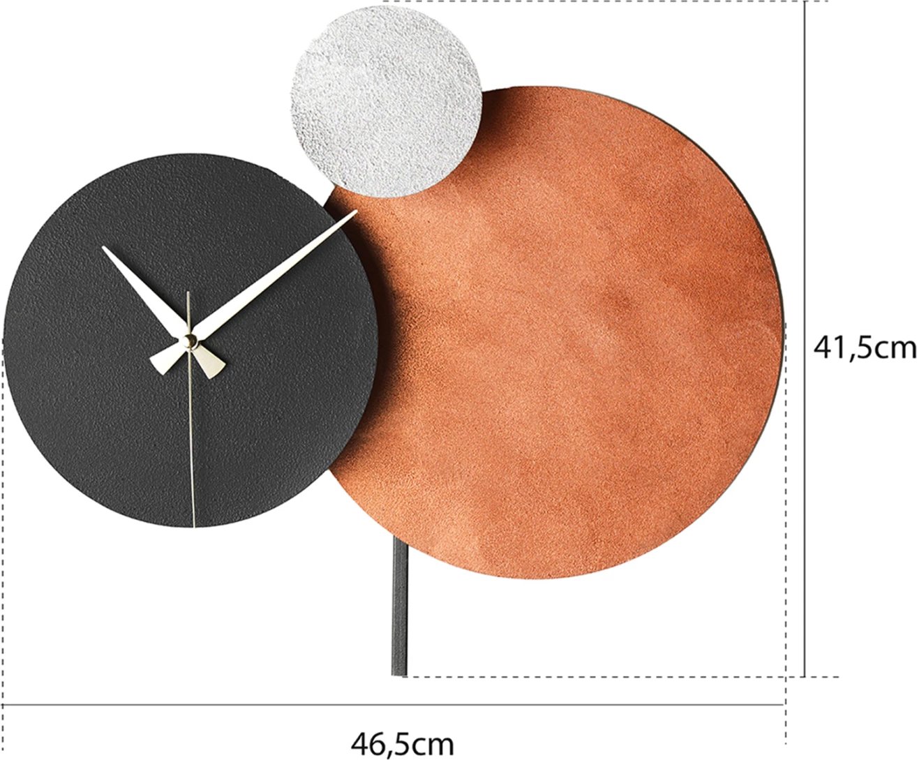 Orë muri FH4329 metalike në ngjyrë bakri-bardhë-antracit 46,5x41,5Hcm