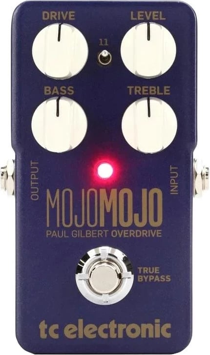 Efekt kitarë TC Electronic MojoMojo Overdrive Paul Gilbert Edition, ngjyrë blu