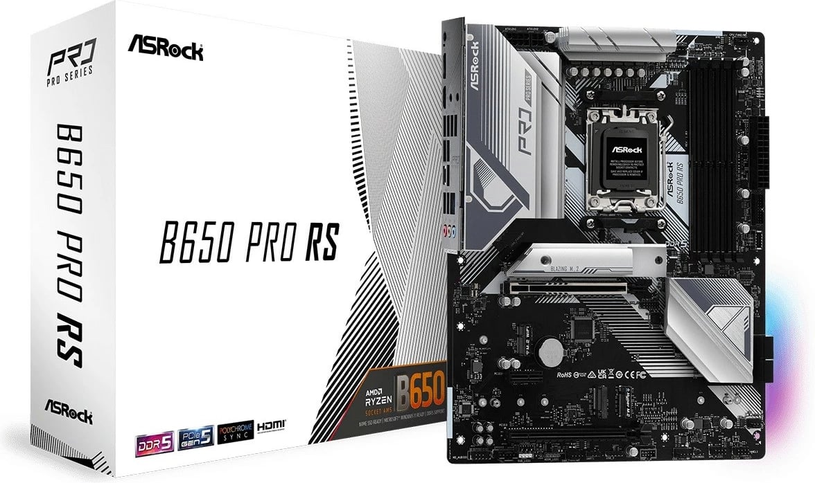 Pllakë amë Asrock B650 Pro RS AMD B650 Socket AM5 ATX, 128GB