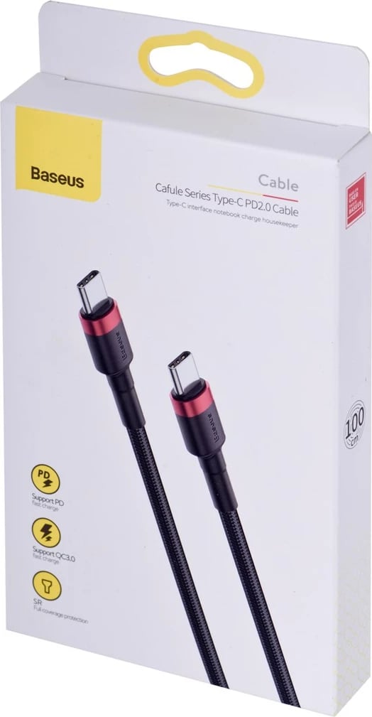 Kabllo Baseus, 1m, USB C, e zezë