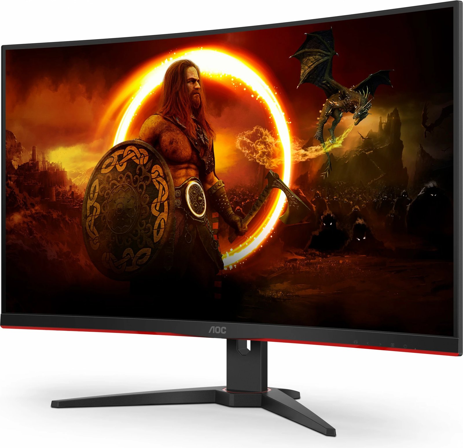 Monitor AOC G2 C32G2ZE/BK, 31.5", 1920 x 1080, Full HD, LED, 0.5 ms, i zi, i kuq