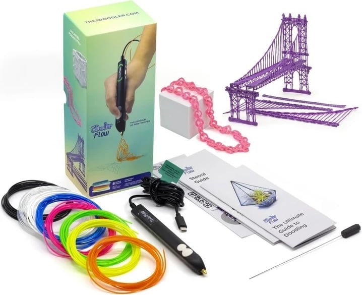 Penë 3D 3Doodler FLOW 2.2 mm, e zezë