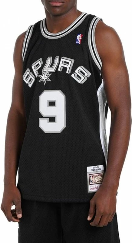 Fanellë basketbolli për meshkuj Mitchell & Ness San Antonio Spurs, e zezë