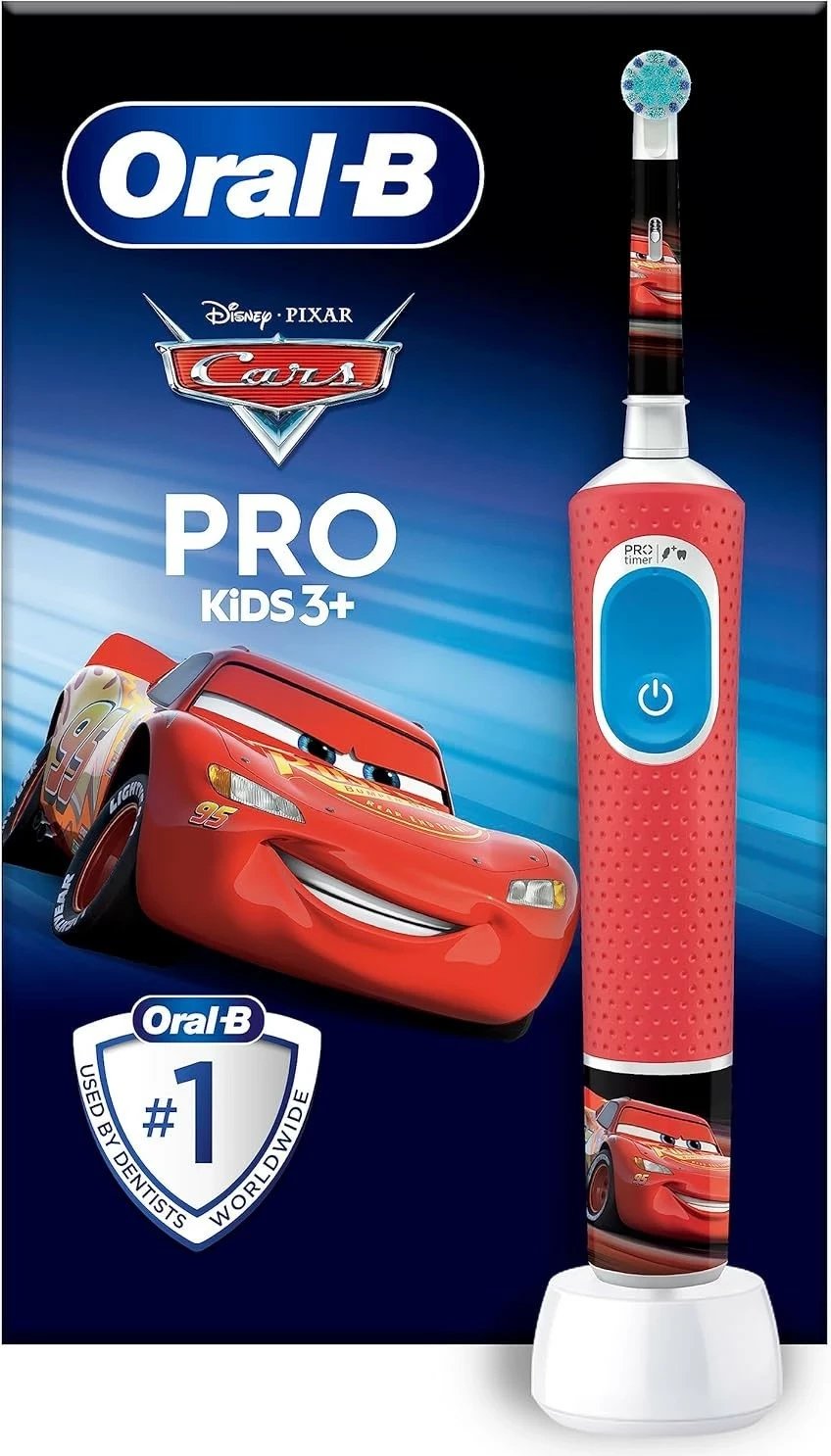 Furçë dhëmbësh elektrike Oral-B Vitality Pro Kids 3+ Cars, e kuqe