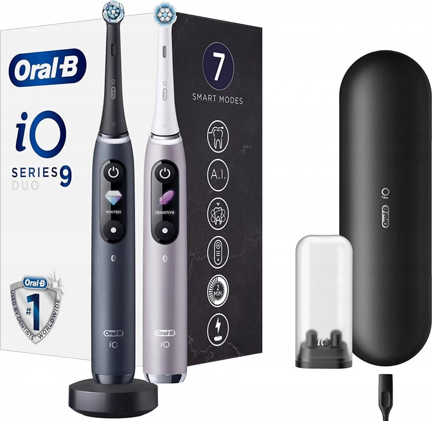 Furçë dhëmbësh sonike Oral-B iO Series 9, Duo Black Rose