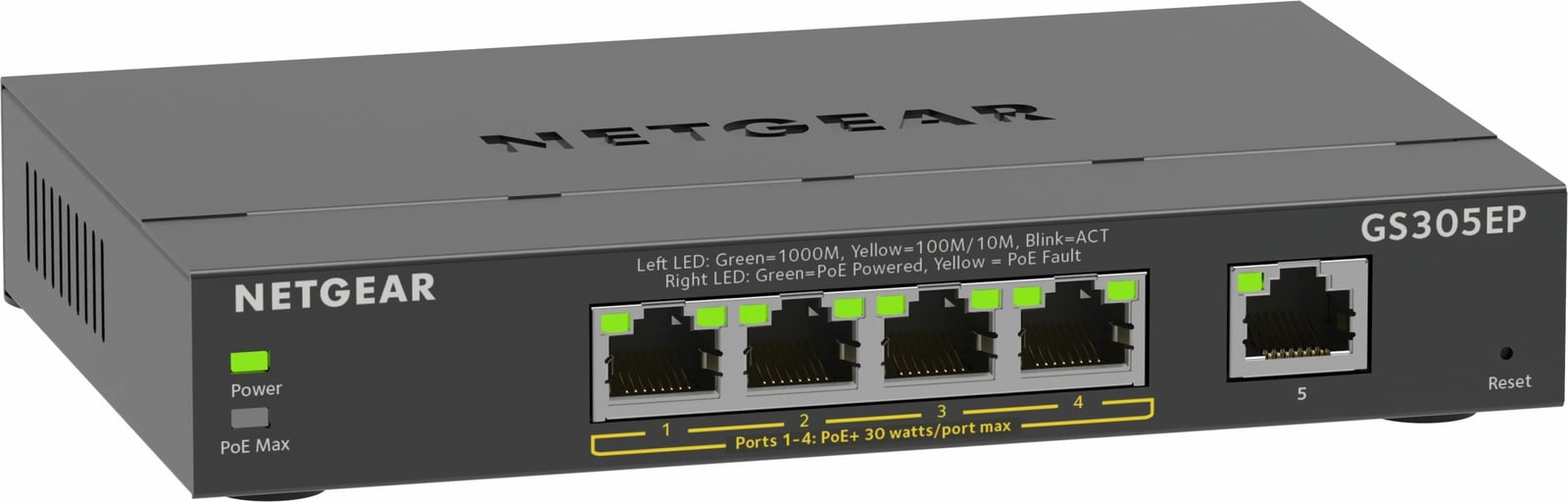 Switch NETGEAR GS305EP, 5-Port, Gigabit Ethernet, PoE+