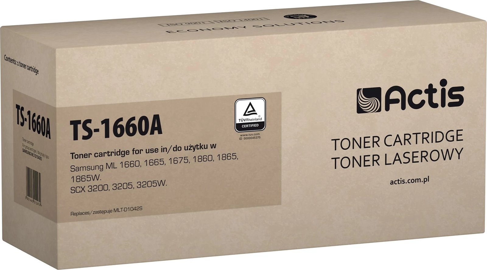 Toner zëvendësues Actis TS-1660A për printer Samsung, i zi