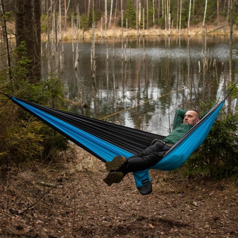 Hammock turistik Alpinus Letna, blu dhe gri