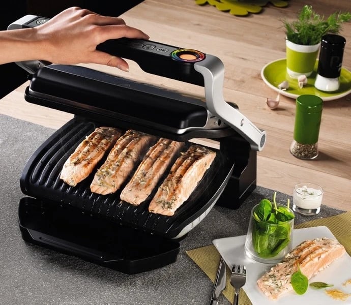 Skarë tavoline Tefal GC712D34 OptiGrill+, e zezë/argjend