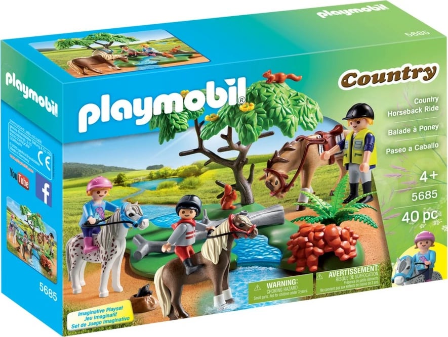 Set lodrash Playmobil Country Horseback Ride, 40 pjesë