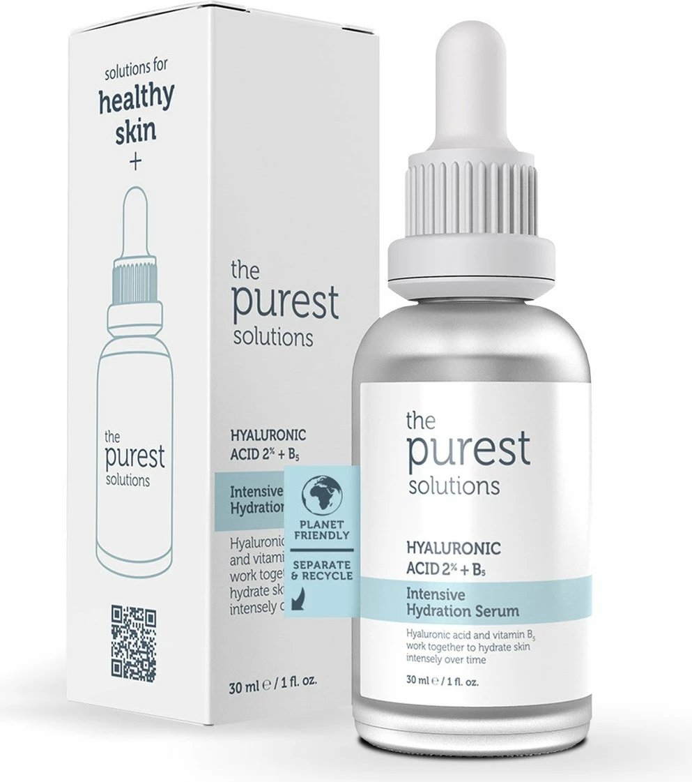 Serum për hidratim intensiv - The Purest Solutions Acidi Hialuronik %2 + B, 30 ml